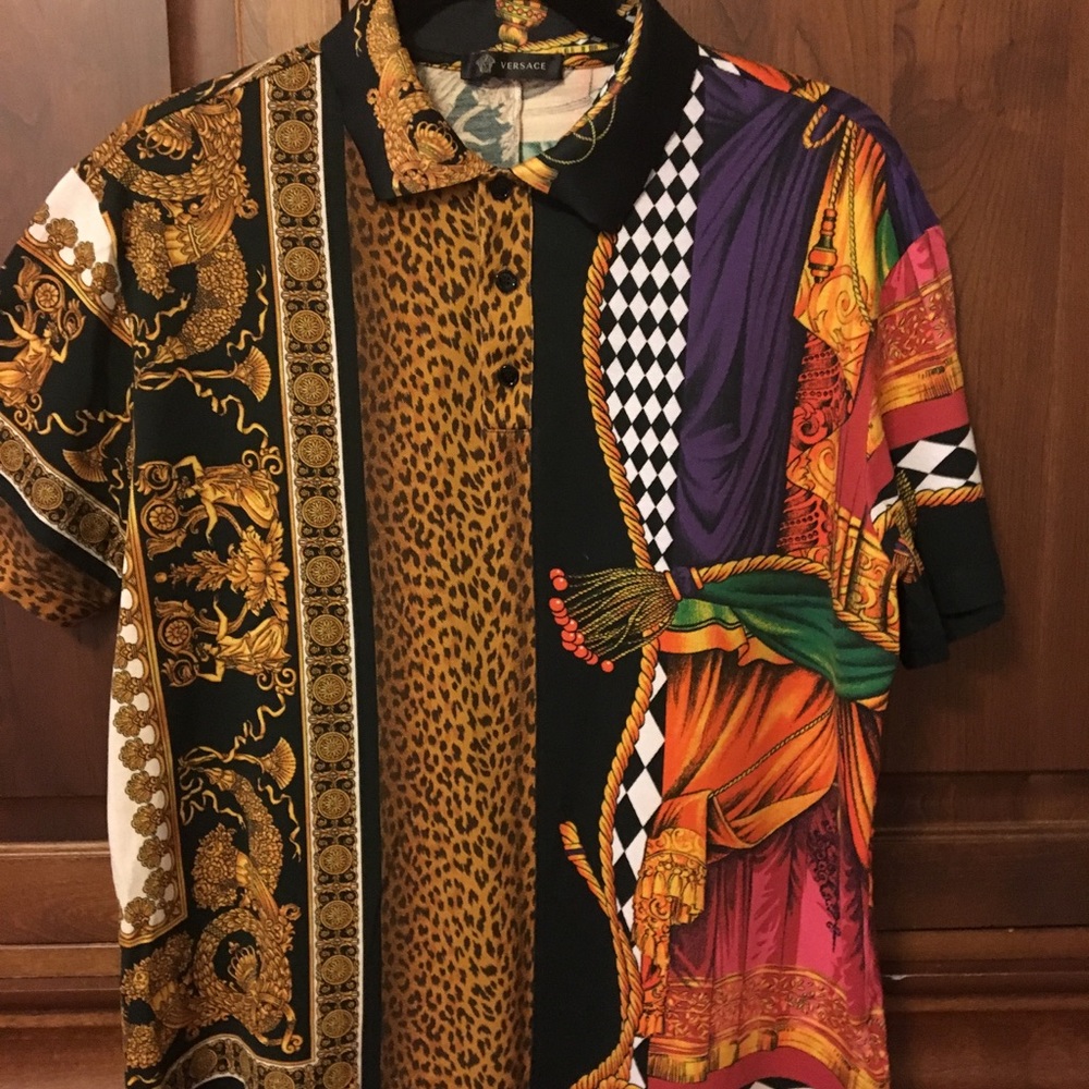 Men’s Versace short sleeved polo shirt